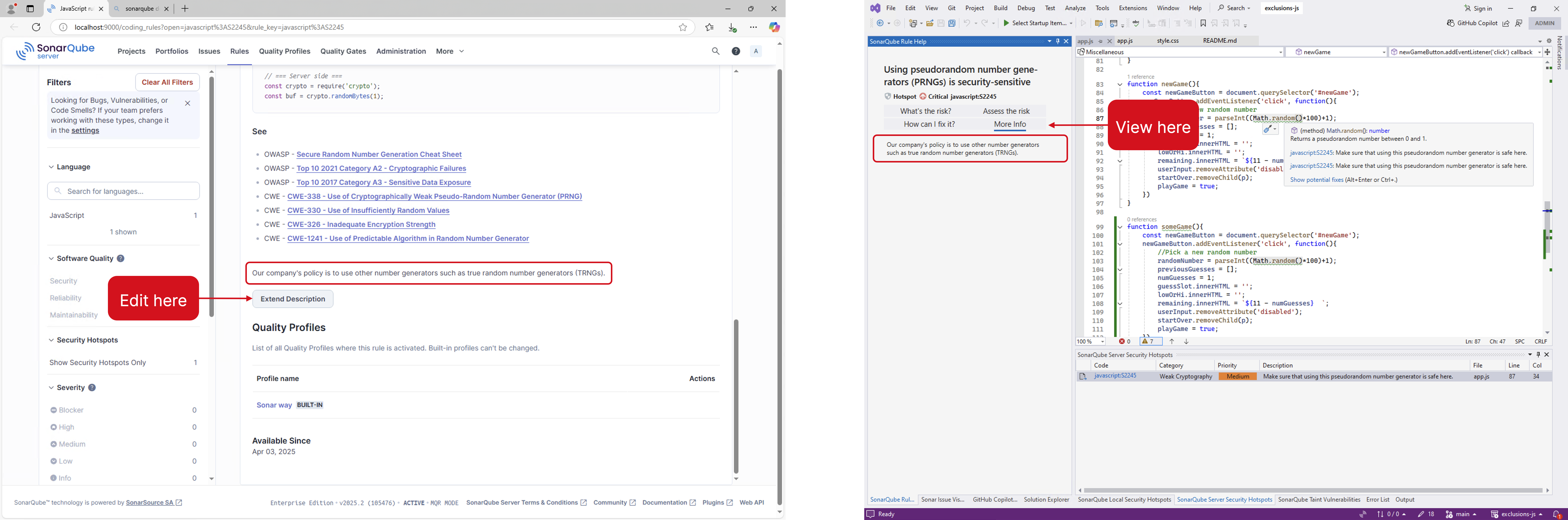 It is possible to write an extended description for your rule in SonarQube Server or on SonarQube Cloud, and see it in SonarQube for IDE.
